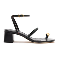 Larroude Biarritz Block In Black Leather