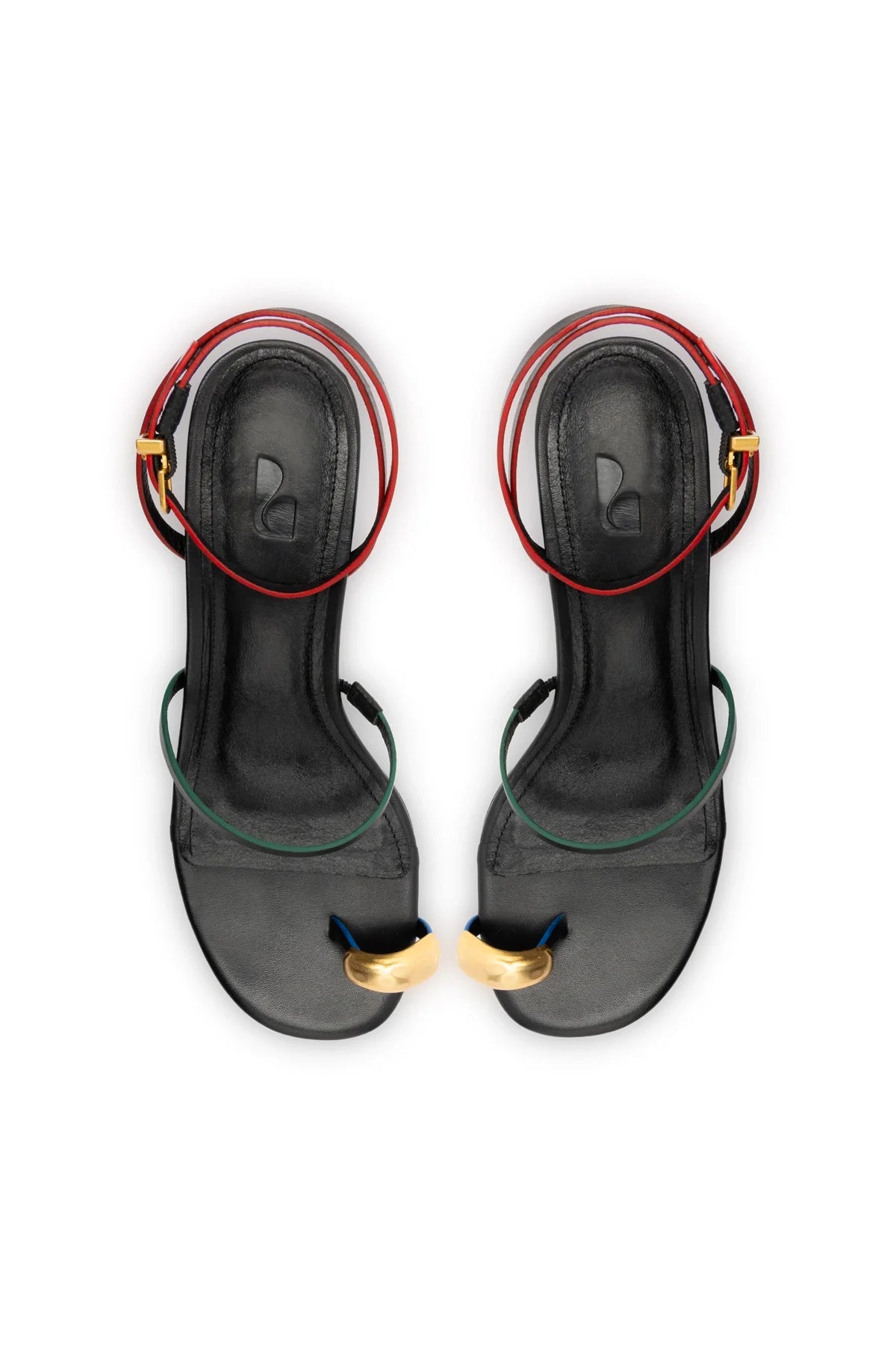 Larroude Biarritz Block In Black Leather