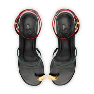 Larroude Biarritz Block In Black Leather