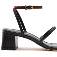 Larroude Biarritz Block In Black Leather