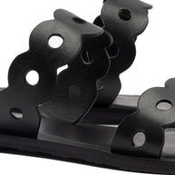 Larroude Florence Flat Mule In Black Leather