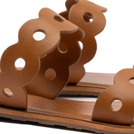 Larroude Florence Flat Mule In Light Caramel Leather