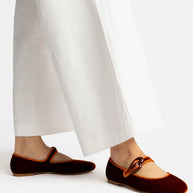 Larroude Verona Ballet Flat In Cuoio Velvet