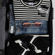 Larroude Stella Mid Sneaker In Black Suede And White Leather