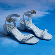 Larroude Verona Block Sandal In Maya Leather