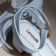 Larroude Verona Block Sandal In Maya Leather