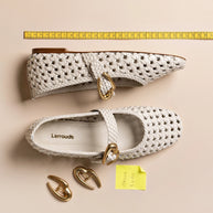 Larroude Verona New Macrame In Ivory Leather