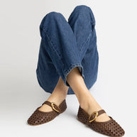 Larroude Verona New Macrame In Burnt Umber Leather