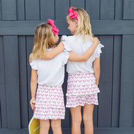 Margot Girls' Performance Skirt by LH Sport - Pickleball Pink