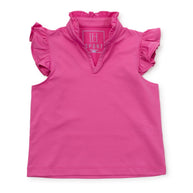 Ellie Girls' Sleeveless Performance Top by LH Sport - Hot Pink