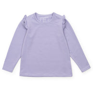 Mia Girls' Longsleeve Performance Top By LH Sport - Purple Stripes