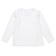 Mia Girls' Longsleeve Performance Top by LH Sport - White