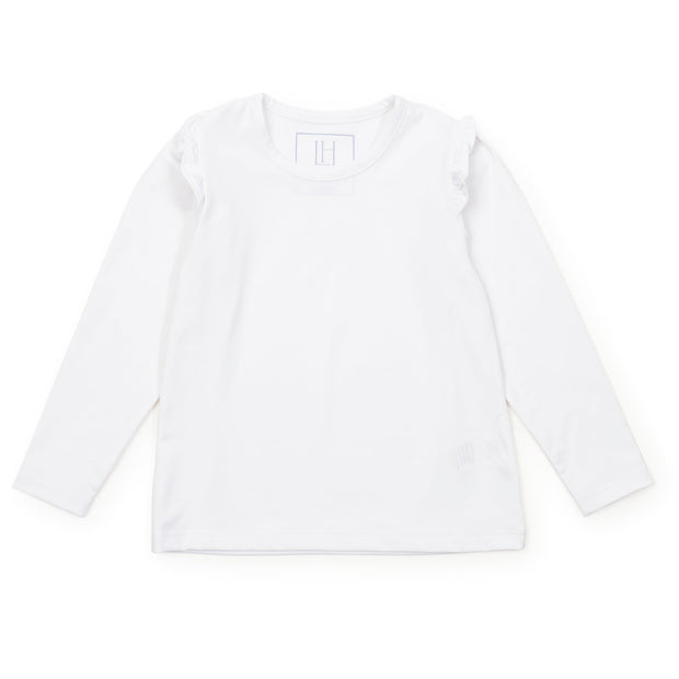 Mia Girls' Longsleeve Performance Top by LH Sport - White