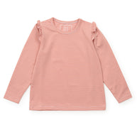 Mia Girls' Longsleeve Performance Top By LH Sport - Orange Stripes