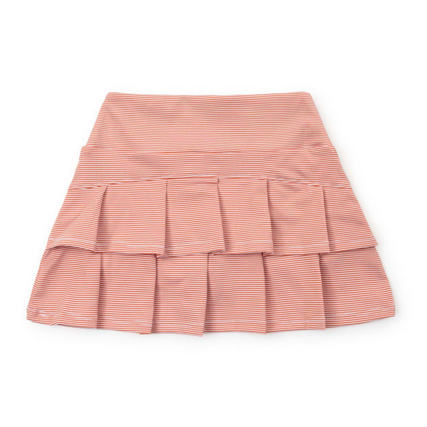 Margot Girls' Performance Skirt by LH Sport - Orange Stripes