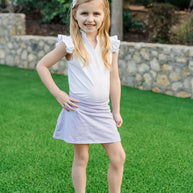 Margot Girls' Performance Skirt by LH Sport - Purple Stripes