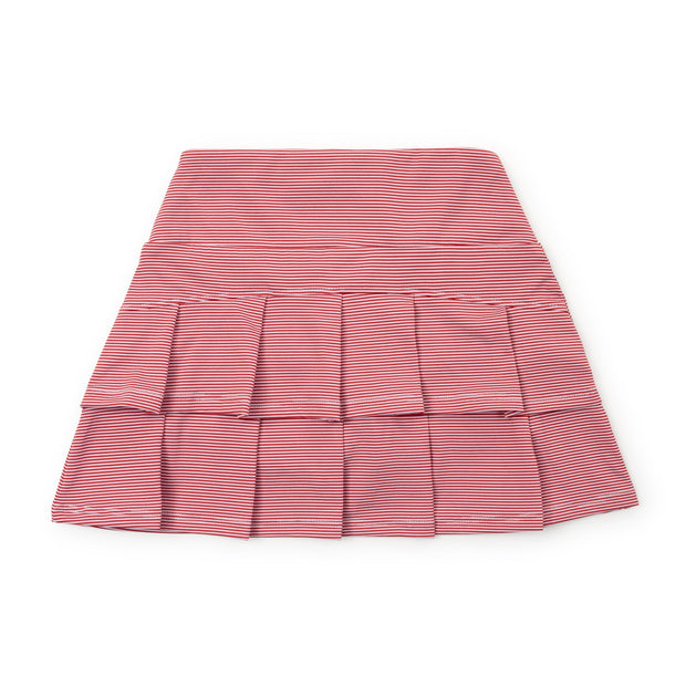 Margot Girls' Performance Skirt by LH Sport - Red Stripes