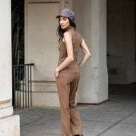 KiraGrace SLEEVELESS TURTLENECK: DARK KHAKI
