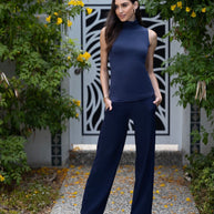 KiraGrace SLEEVELESS TURTLENECK: MARINE NAVY