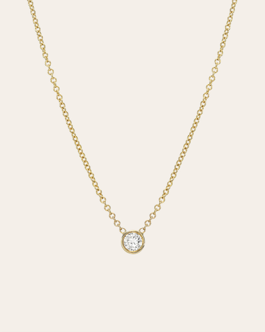 Zoe Lev Large Bezel Diamond Necklace
