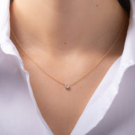 Zoe Lev Large Bezel Diamond Necklace