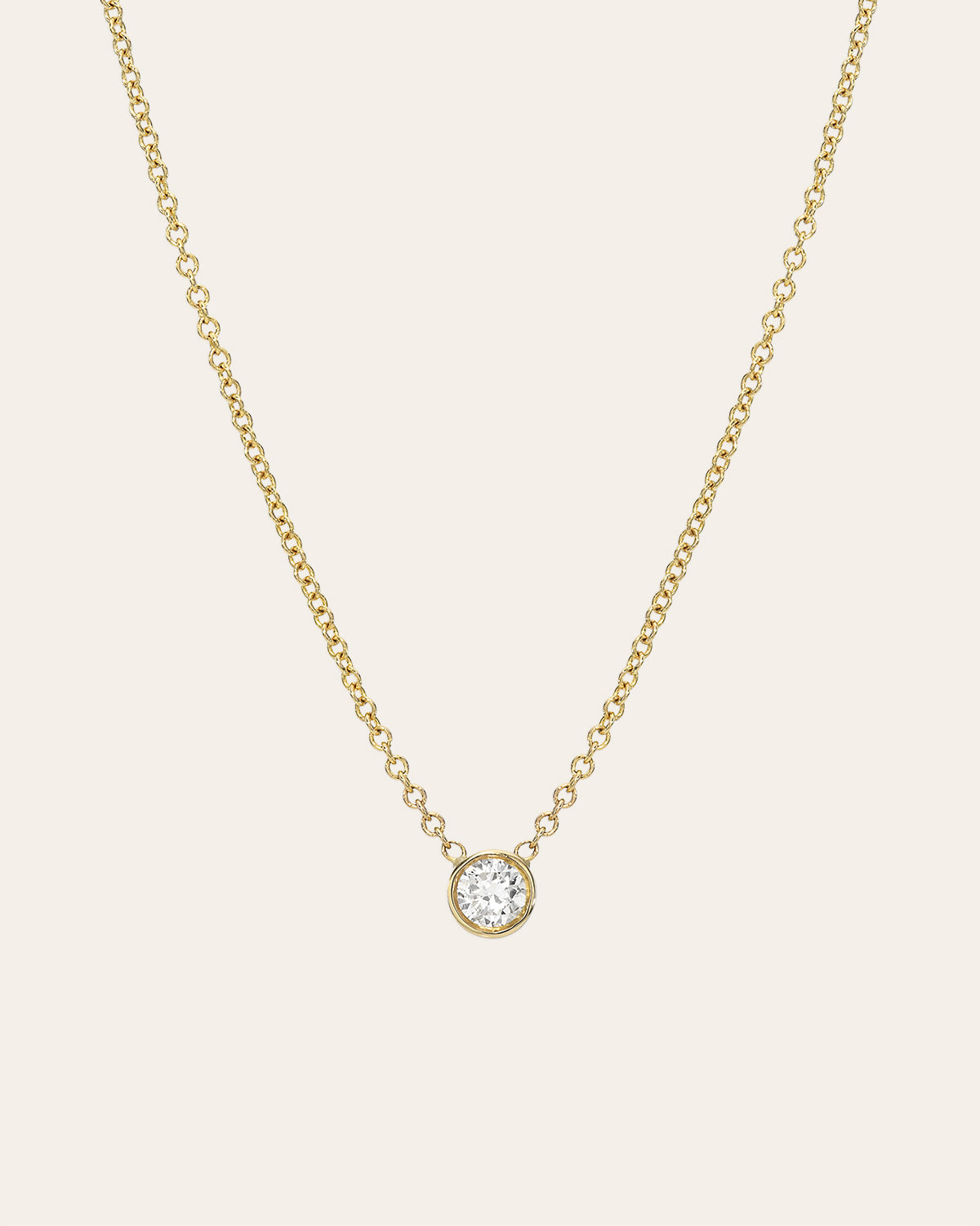 Zoe Lev Large Bezel Diamond Necklace