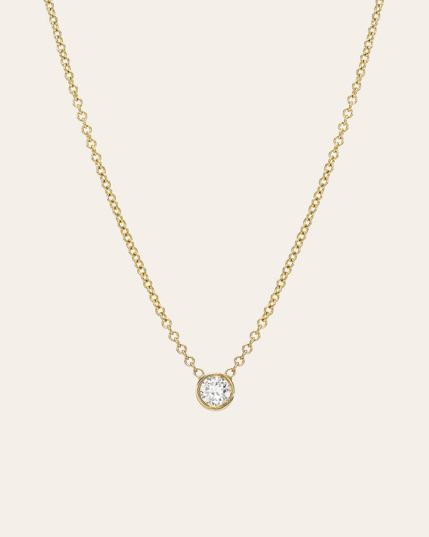 Zoe Lev Large Bezel Diamond Necklace