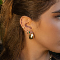 Zoe Lev Pear Bezel Diamond Stud Earrings