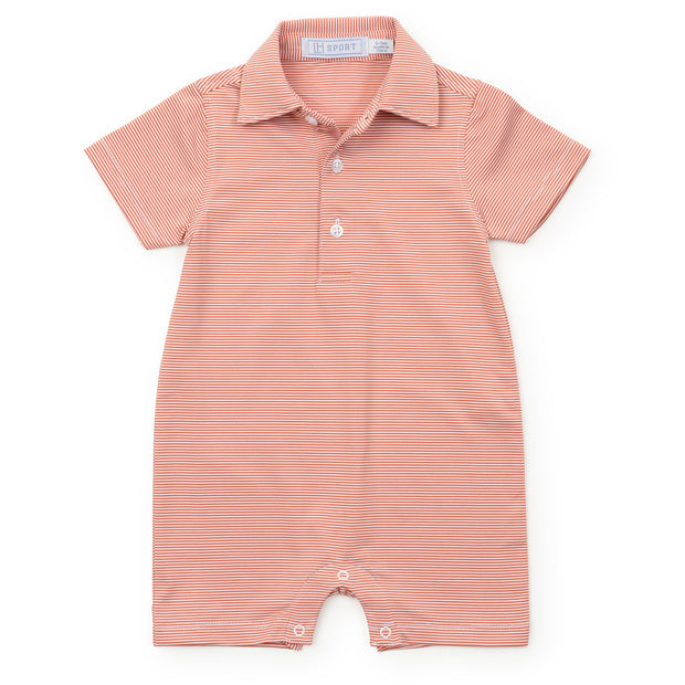 Austin Boys' Performance Shortall by LH Sport - Orange Stripes