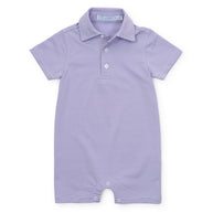 Austin Boys' Performance Shortall by LH Sport - Purple Stripes