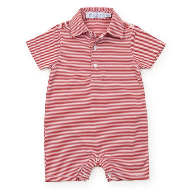 Austin Boys' Performance Shortall by LH Sport - Red Stripes