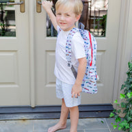 Hudson Boys' Short Set - School Plaid Blue