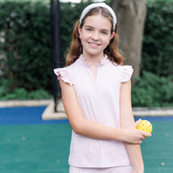 Ellie Girls' Sleeveless Performance Top by LH Sport - Light Pink