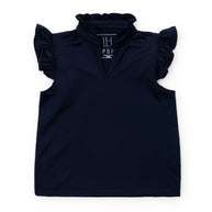 Ellie Girls' Sleeveless Performance Top by LH Sport - Navy