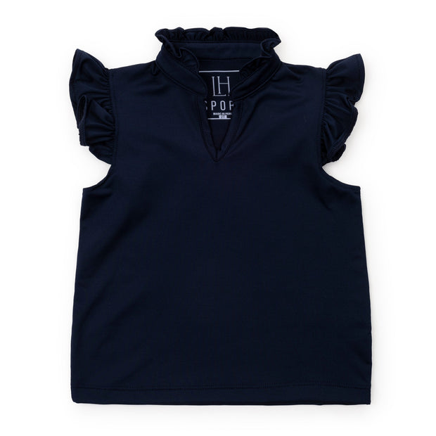 Ellie Girls' Sleeveless Performance Top by LH Sport - Navy