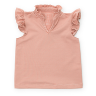 Ellie Girls' Sleeveless Performance Top by LH Sport - Orange Stripes