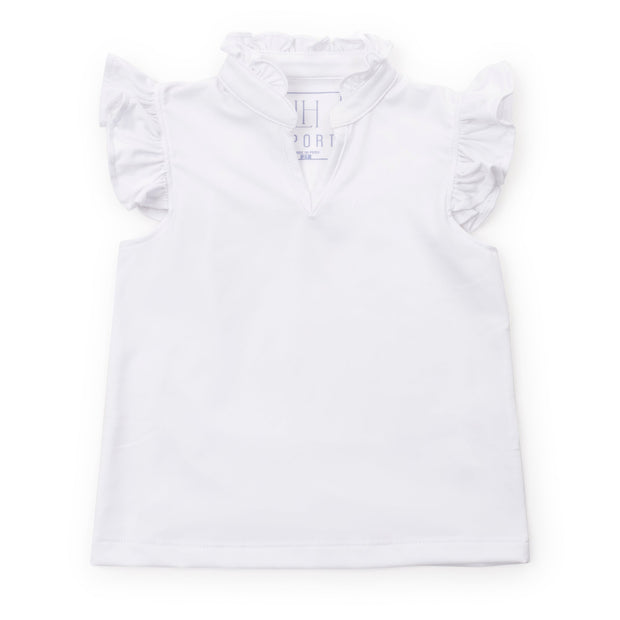 Ellie Girls' Sleeveless Performance Top by LH Sport - White