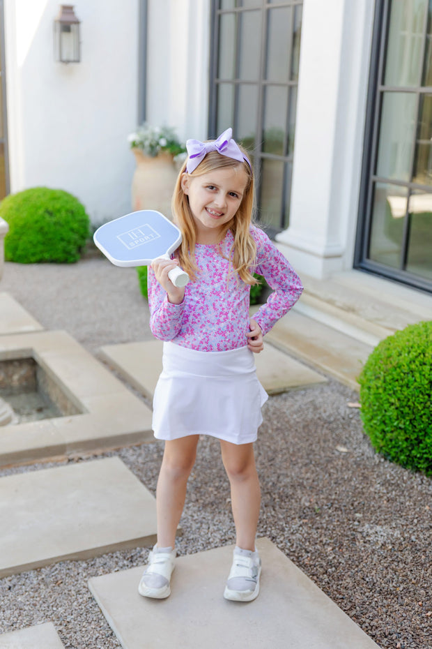 Mia Girls' Longsleeve Performance Top By LH Sport - Preppy Petals