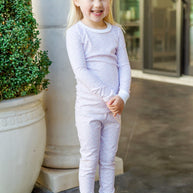 Ava Girls' Pajama Pant Set - School Plaid Pink