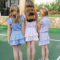 Margot Girls' Performance Skirt by LH Sport - Blue Stripes