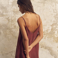 The Handloom Lucid Flow Maxi Dress - Burgundy