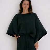 The Handloom Lucid Knot Top - Black