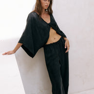 The Handloom Lucid Knot Top - Black