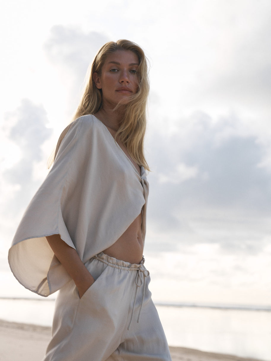 The Handloom Lucid Knot Top - Sand
