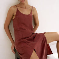 The Handloom Lucid Midnight Maxi Dress - Burgundy