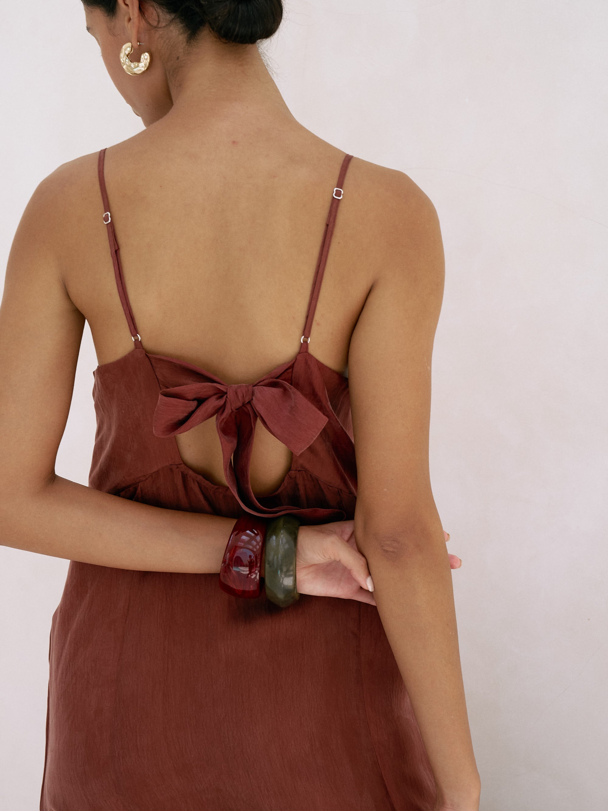 The Handloom Lucid Midnight Maxi Dress - Burgundy