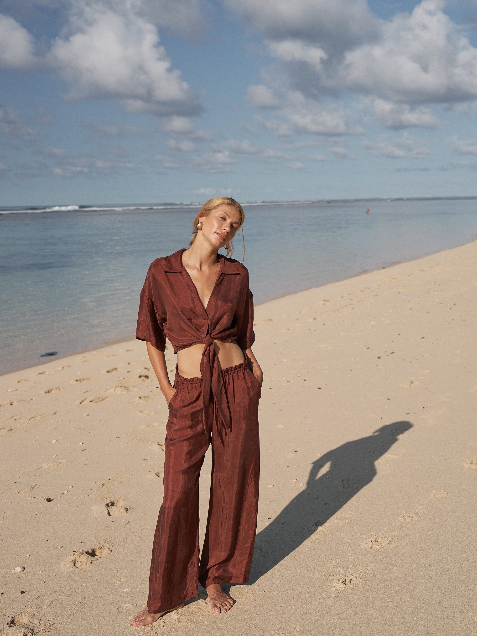 The Handloom Lucid Tie Shirt - Burgundy
