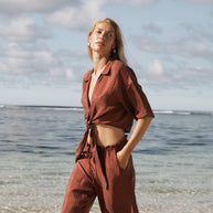 The Handloom Lucid Tie Shirt - Burgundy