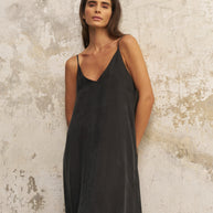 The Handloom Lucid Flow Maxi Dress - Black