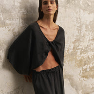 The Handloom Lucid Knot Top - Black